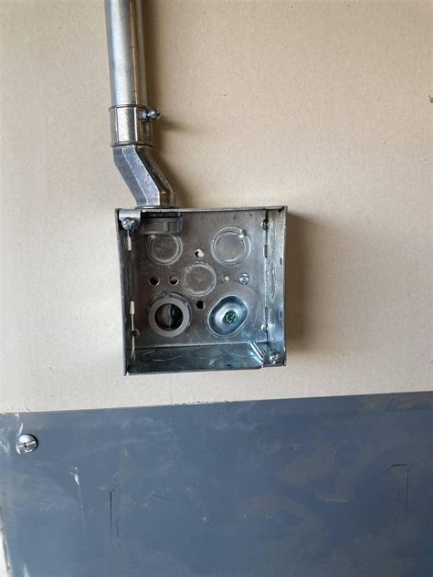 exposed conduit to sunken electrical box|how to secure conduit box.